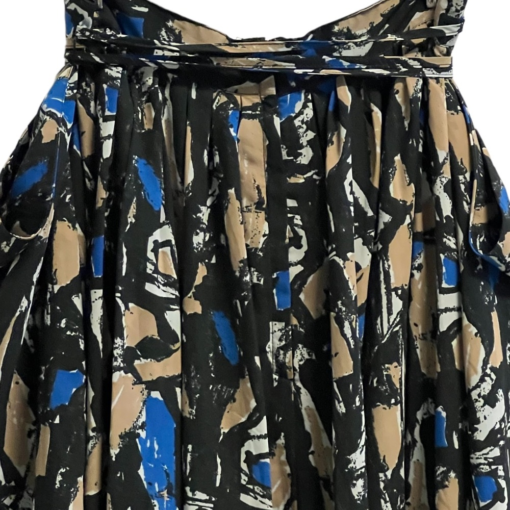 H&M Abstract Print Wrap Midi Skirt Size 8 - image 5
